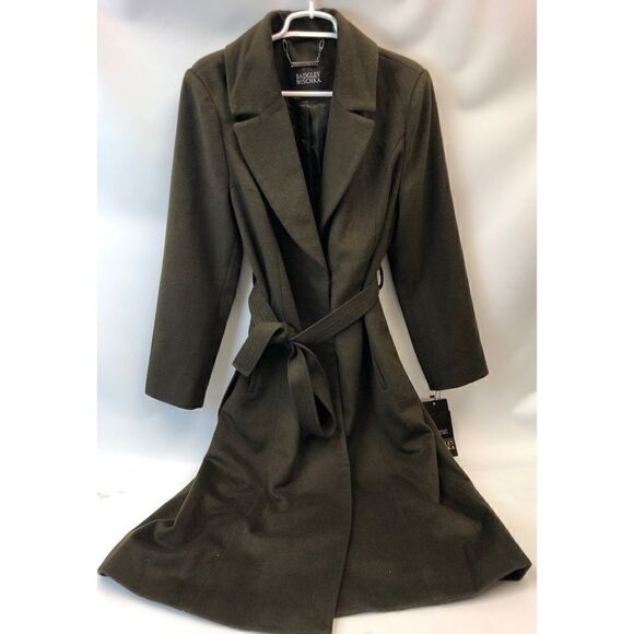 BADGLEY MISCHKA OLIVE COLOR WOMENS WOOL COAT SIZE XL NEW WITH TAGS